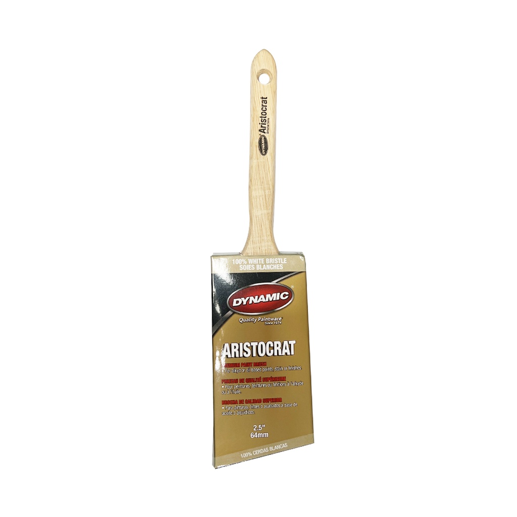 Dynamic HB198006 2.5 in. Aristocrat Angled White Bristle Brush