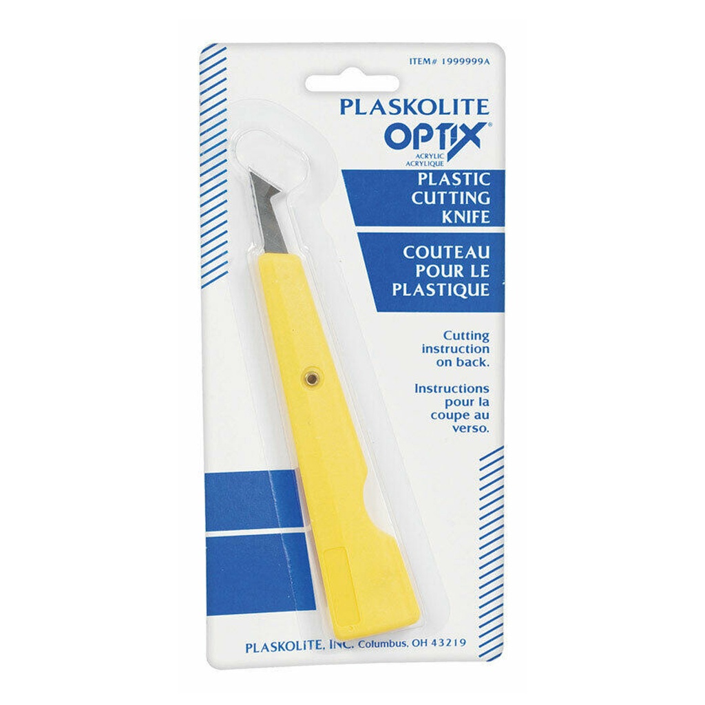 Plaskolite Optix 5 in. Fixed Blade Knife Blue 1 Pc