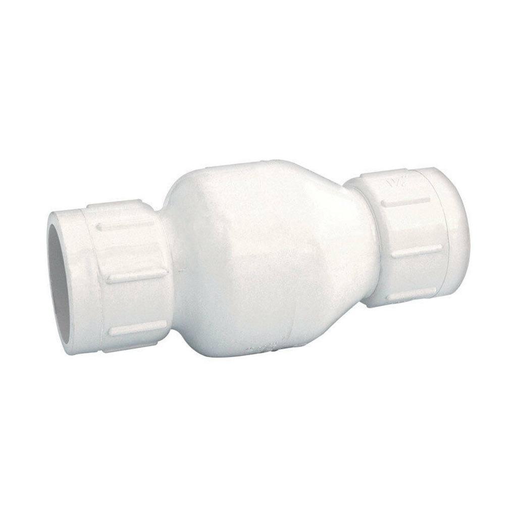Homewerks 1-1/4 in. D X 1-1/4 in. D Solvent PVC Spring Loaded Check Valve