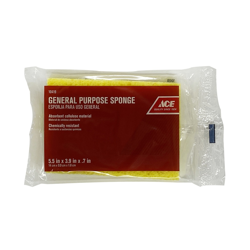 Ace General Purpose Cellulose Sponge 6 in. L X 4 in. W 1 Pk