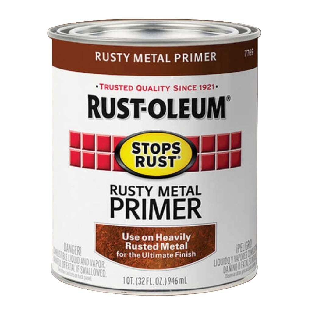 Rust-Oleum Stops Rust Premium Ultimate Oil Based Flat Rusty Metal Primer 1 Qt.