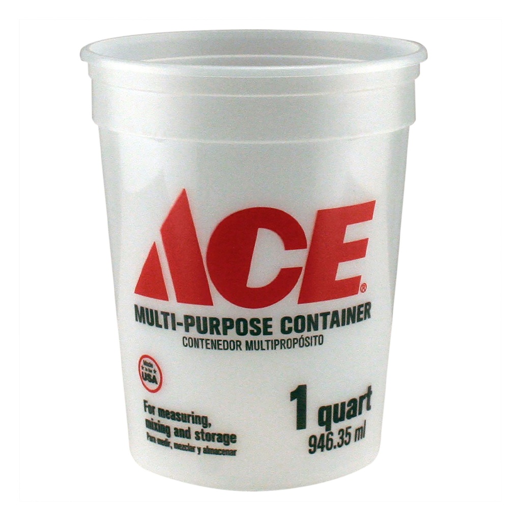 Clear 1 Qt. Plastic Bucket