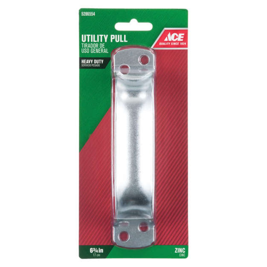Ace Heavy Duty Utility Pull 6-3/4 in. Zinc Trap Blister