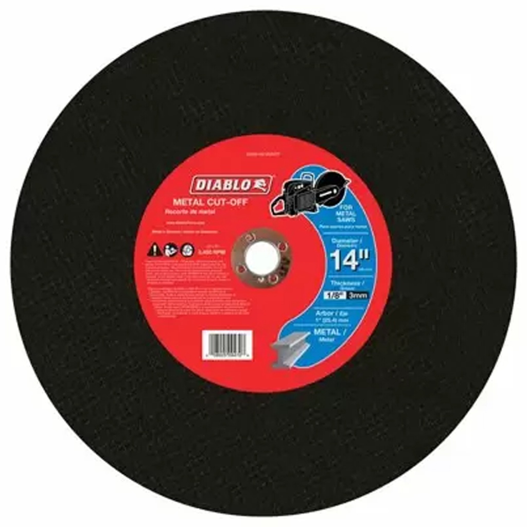 Diablo 14 in. D X 1 in. Aluminum Oxide High Speed Metal Cut-Off Disc 1 Pk