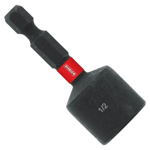 [DNTSS12] Diablo 1/2 in. X 1-7/8 in. L Black Oxide Magnetic Nut Setter 1 Pc