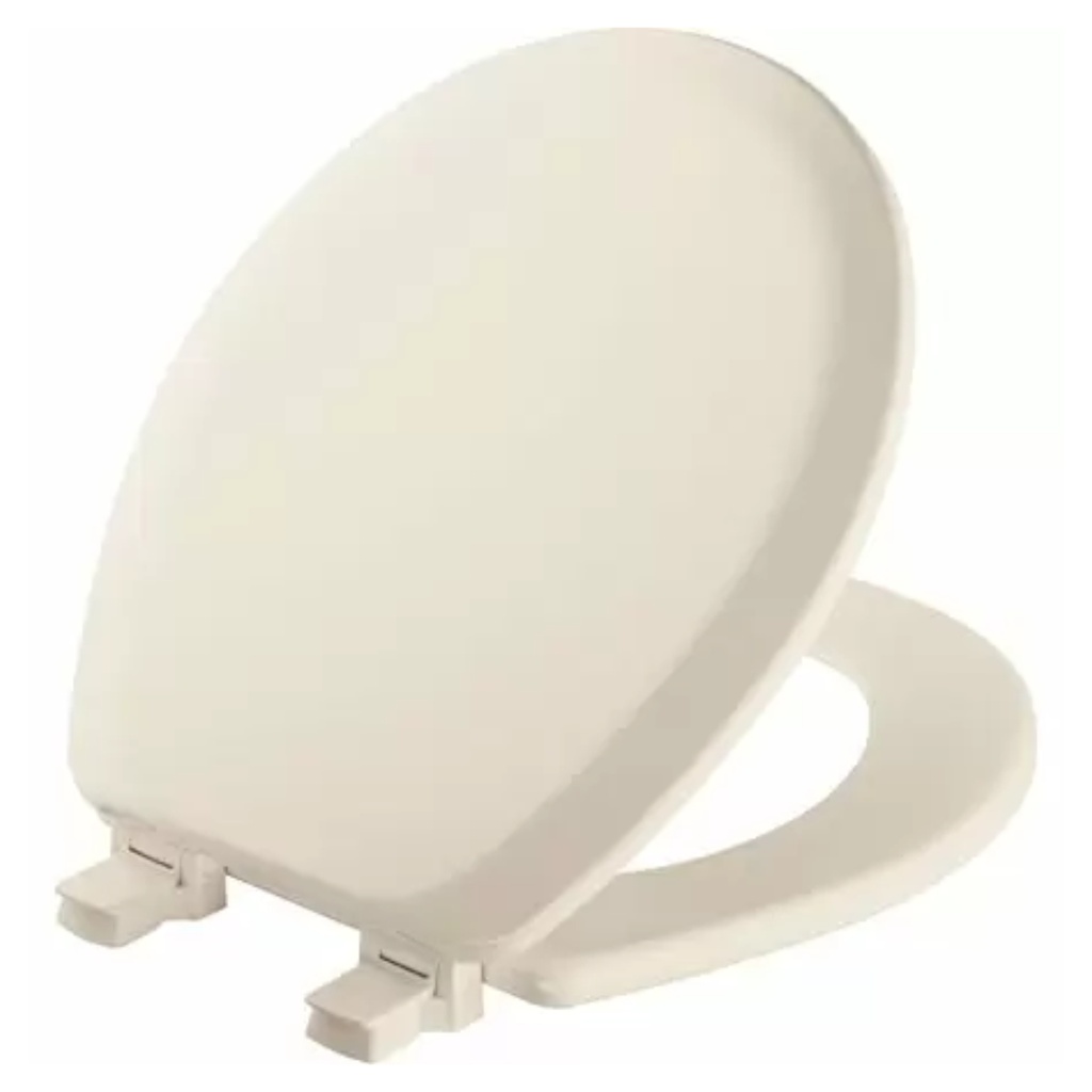 Mayfair by Bemis Cameron Round Biscuit Enameled Wood Toilet Seat