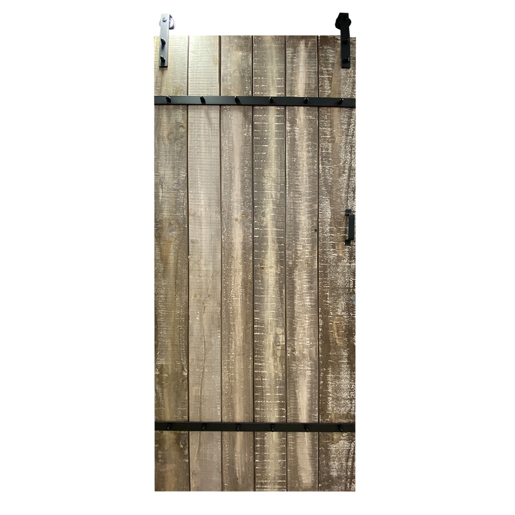 BARNDOOR KIT NICKEL GRAY 36X84