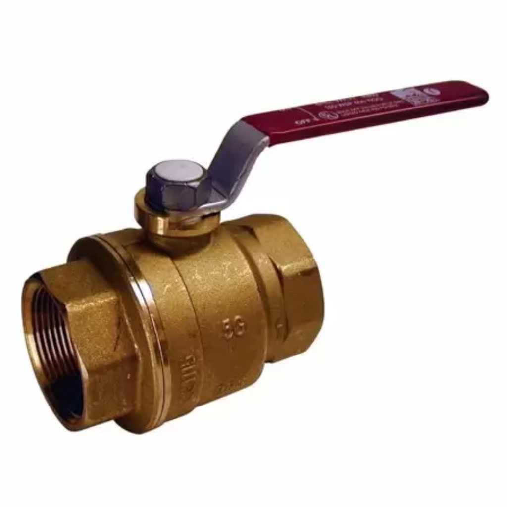 Homewerks 1-1/4 in. Brass FIP Ball Valve Full Port Quarter-Turn Lever for Water/Oil/Gas