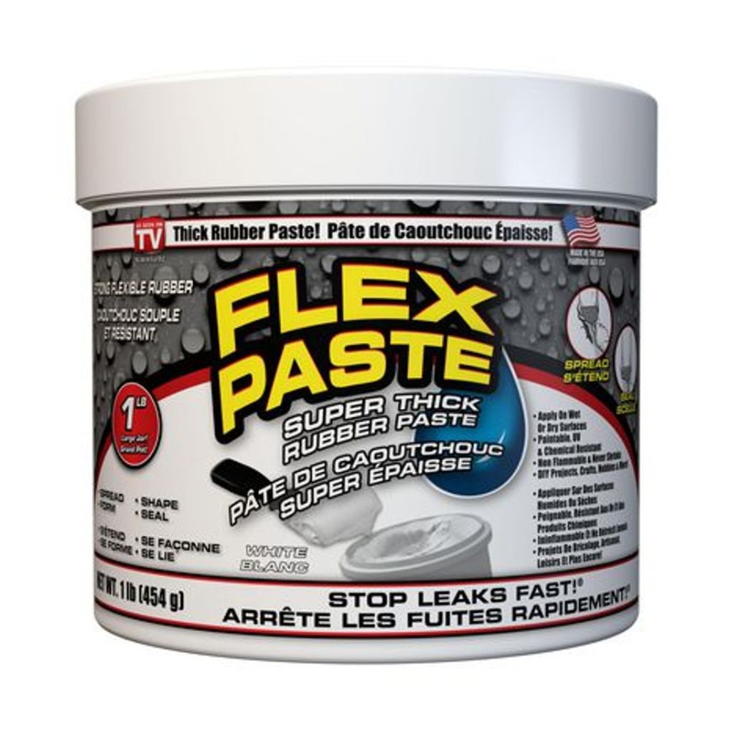 FLEX PASTE RUBBR WHT 1LB