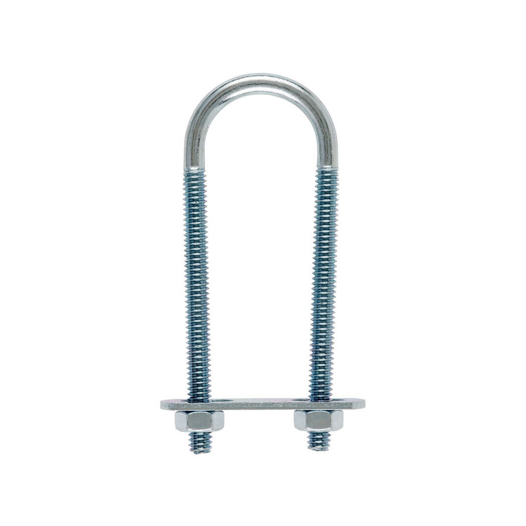 Hampton 1/4 in. X 1-1/8 in. W X 3-1/2 in. L Coarse Zinc-Plated Steel U-Bolt