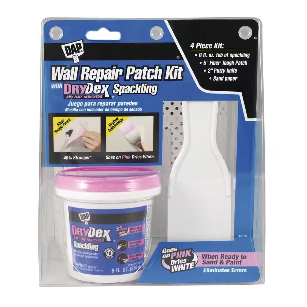 [1139302] Dap Wall Repair Kit: Wall Putty & Spackle Kit for Patching & Repair, Plaster Wall Filler, 2.5 Lb