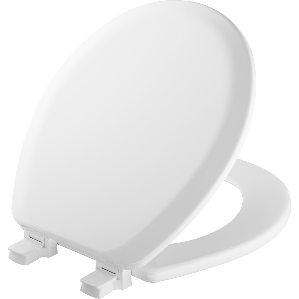 [4000992] Mayfair by Bemis Kendall Slow Close Round White Enameled Wood Toilet Seat