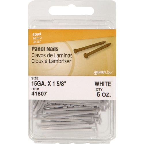 PANEL NAILS 15GA X 1-5/8 WH 6OZ.