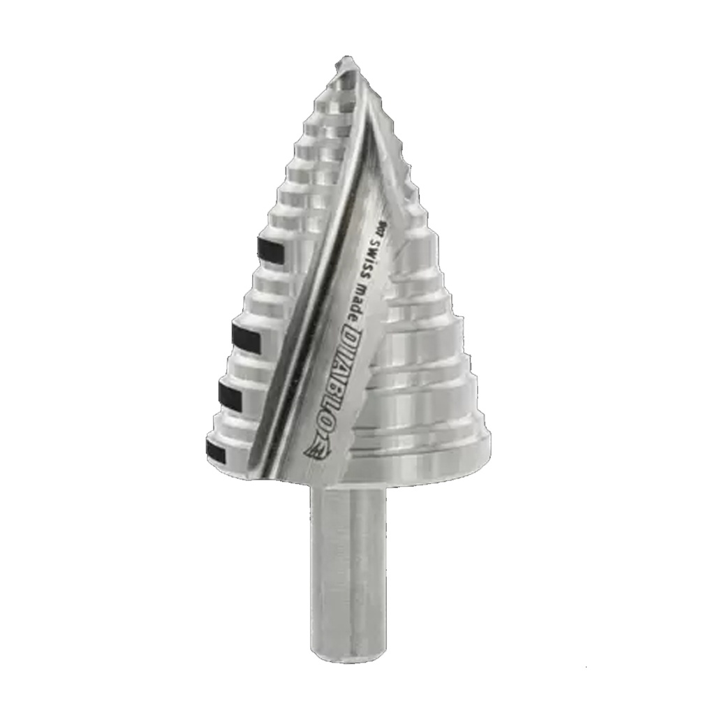 Diablo 1-3/8 in. X 2-29/32 in. L Metal Step Drill Bit 3-Flat Shank 1 Pk