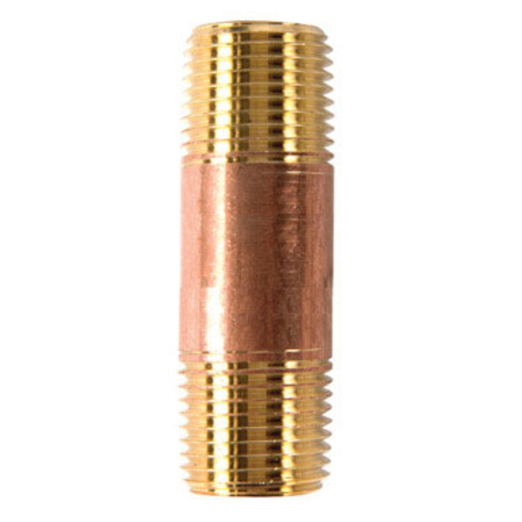JMF Company 1/2 in. MPT X 1/2 in. D MPT Brass Nipple 2-1/2 in. L