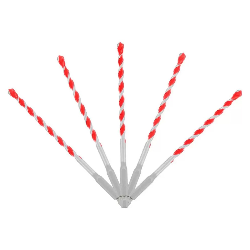 Diablo Speedemon 1/4 in. X 6 in. L Carbide Tipped Red Granite Hammer Drill Bit Hex Shank 5 Pk