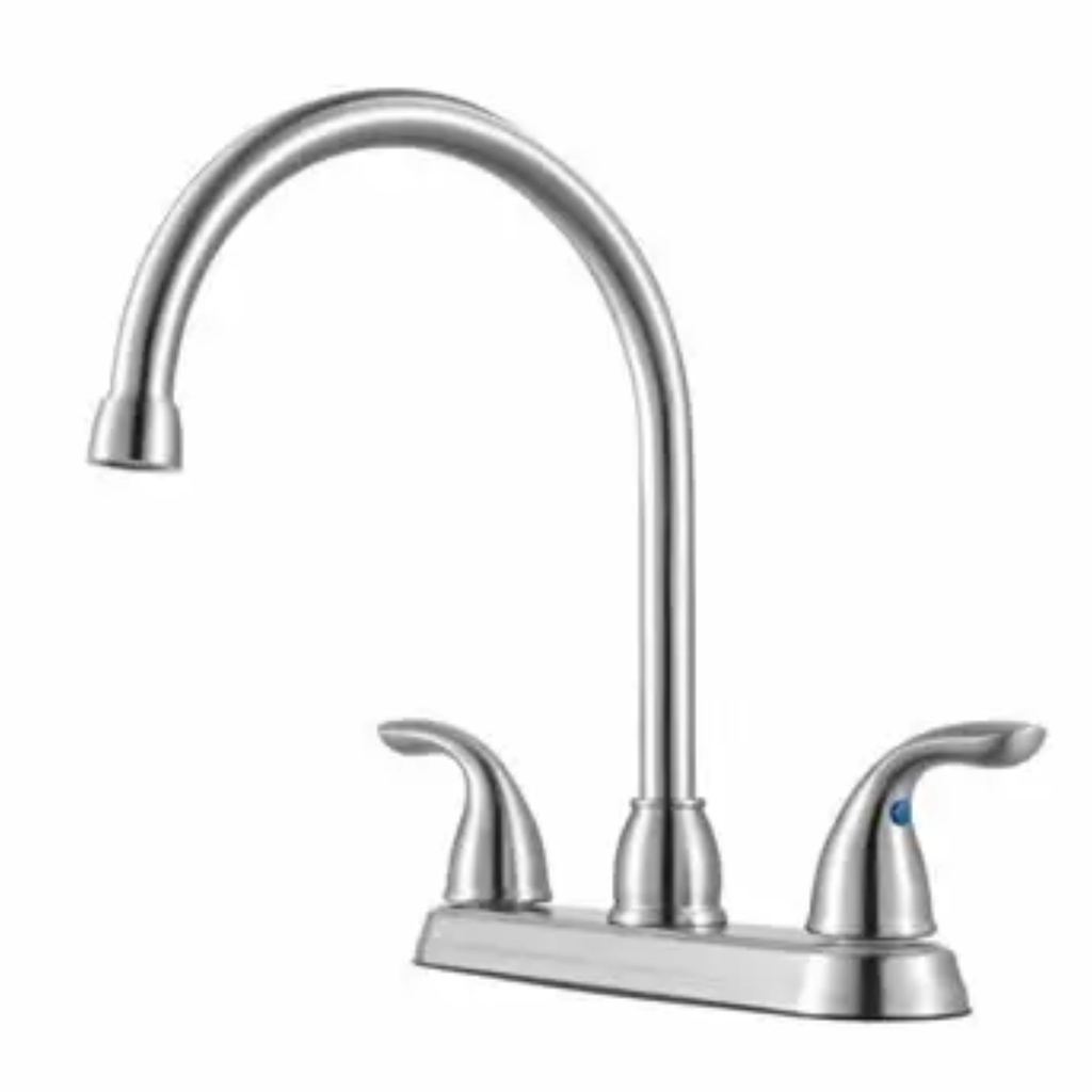 Pfister G136-200 Pfirst Series 1.8 GPM Gooseneck Kitchen Faucet - Includes Escutcheon Stainless Steel Faucet Kitchen Double Handle