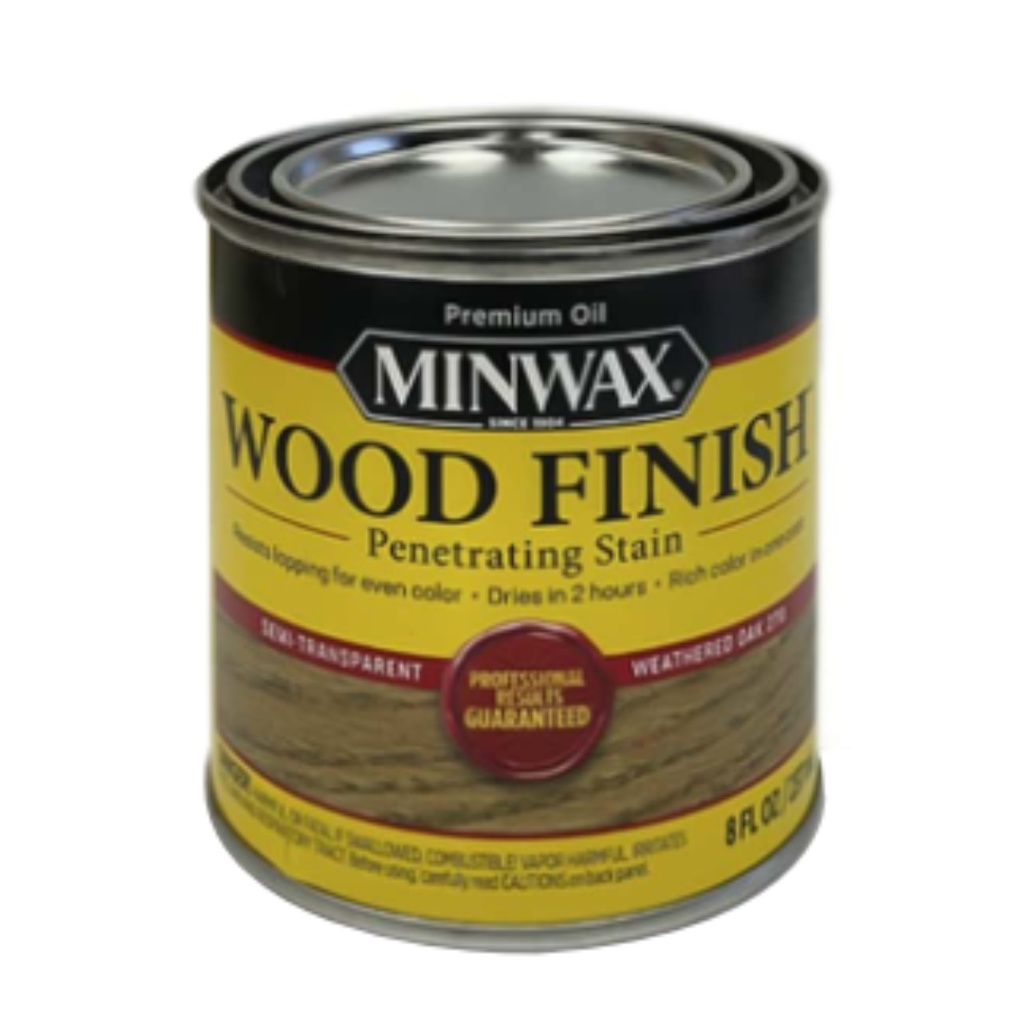 Minwax Wood Finish Semi-Transparent Weathered Oak Oil-Based Penetrating Wood Stain 1/2 Pt