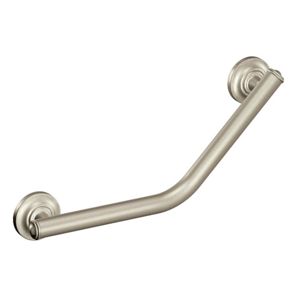 Brushed Nickel 16" Angled Grab Bar