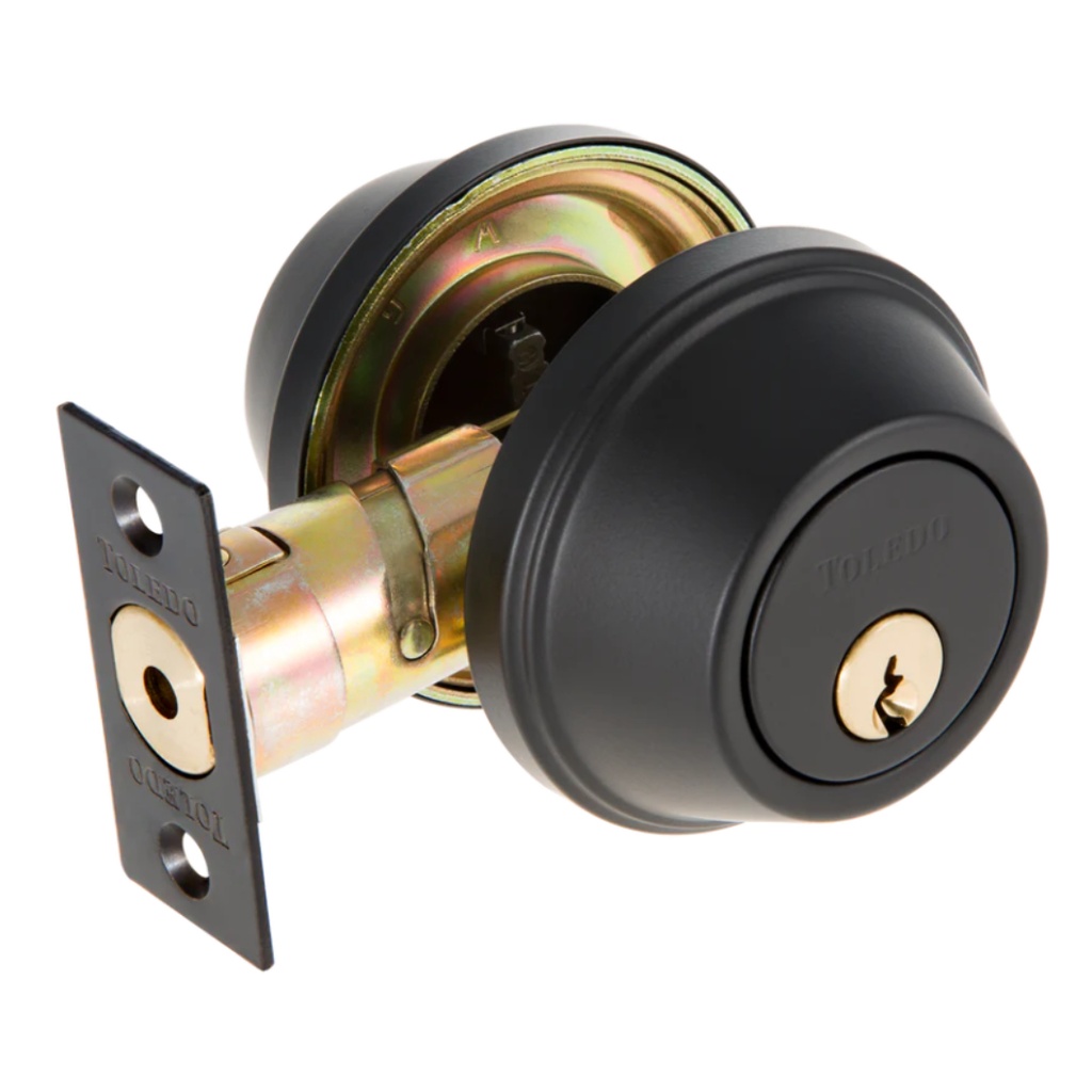Double Cylinder Iron Black Deadbolt