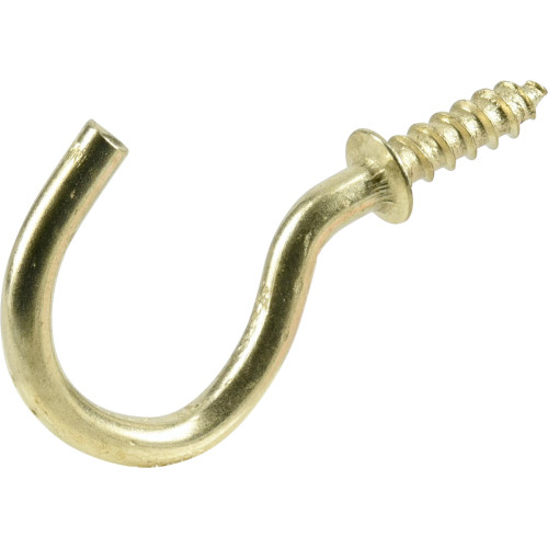 CUP HOOKS 1-1/4 BRASS.  PK30