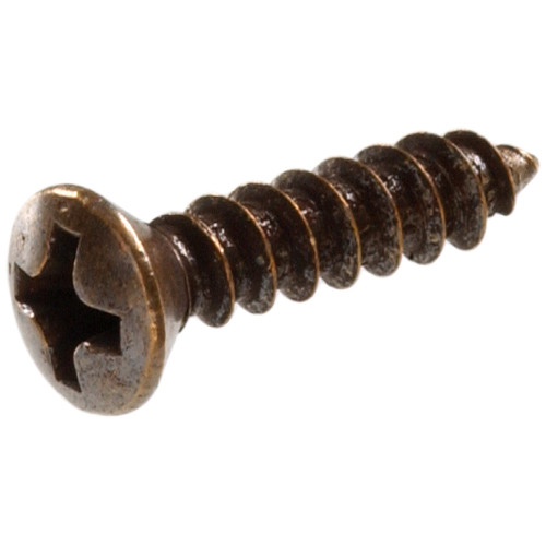 The Hillman Group 2852 6 X 5/8-Inch Oval Head Antique Brass Decorative Sheet Metal Screw, 40-Pack