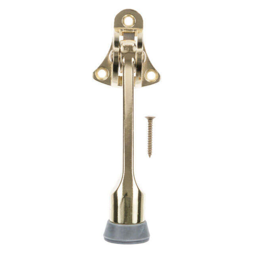 [5295084] Ace Metal Kick-Down Door Holder 4 in. L Bright Brass