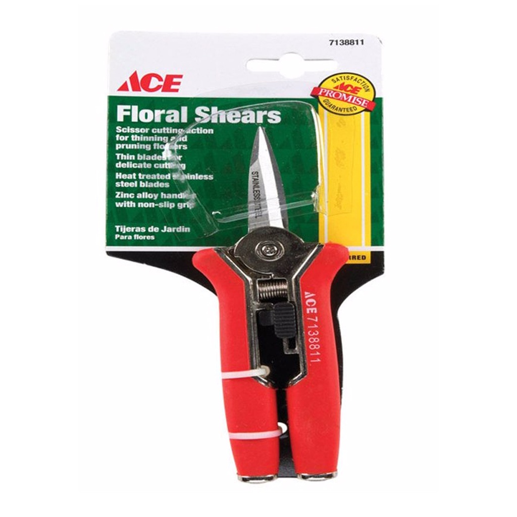 Ace 6 in. Stainless Steel Needle Nose Floral Shear