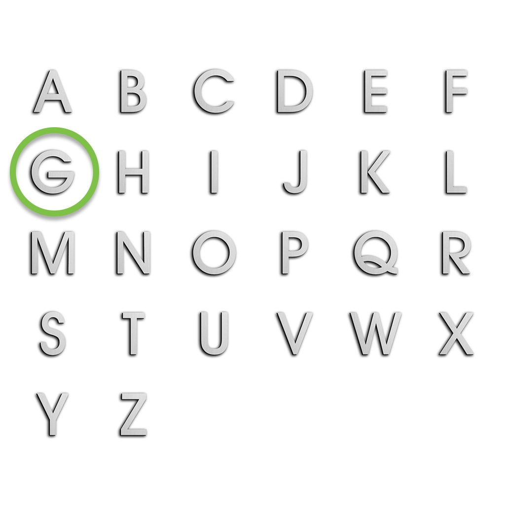 JNF LETRA  G  INOX