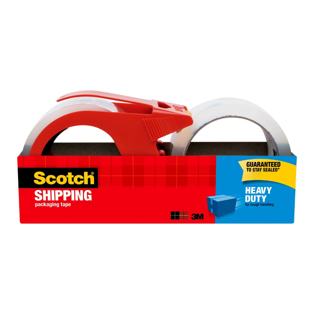 3M Scotch 1.88 in. W X 38.2 Yd L Heavy-Duty Packaging Tape with Dispenser 2 Pk