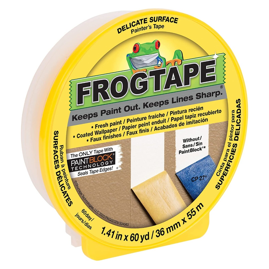 FrogTape 1.41 in. W X 60 Yd L Yellow Low Strength Painter's Tape 1 Pk