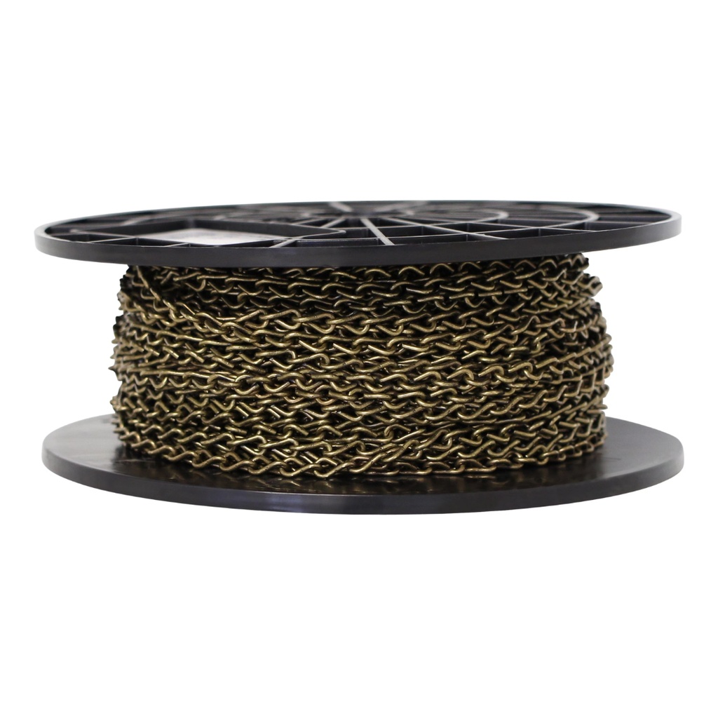 Campbell 072-1667N Jack Chain, 11 Lb Working Load Limit, No 16, Steel, Brass