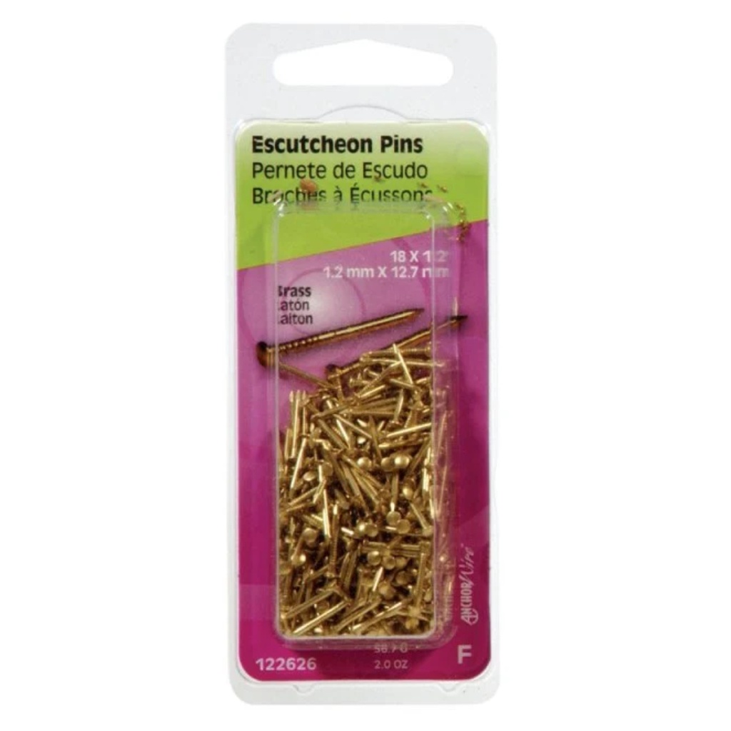 ESCUTCHEON PINS  3/4 BRS FINISH