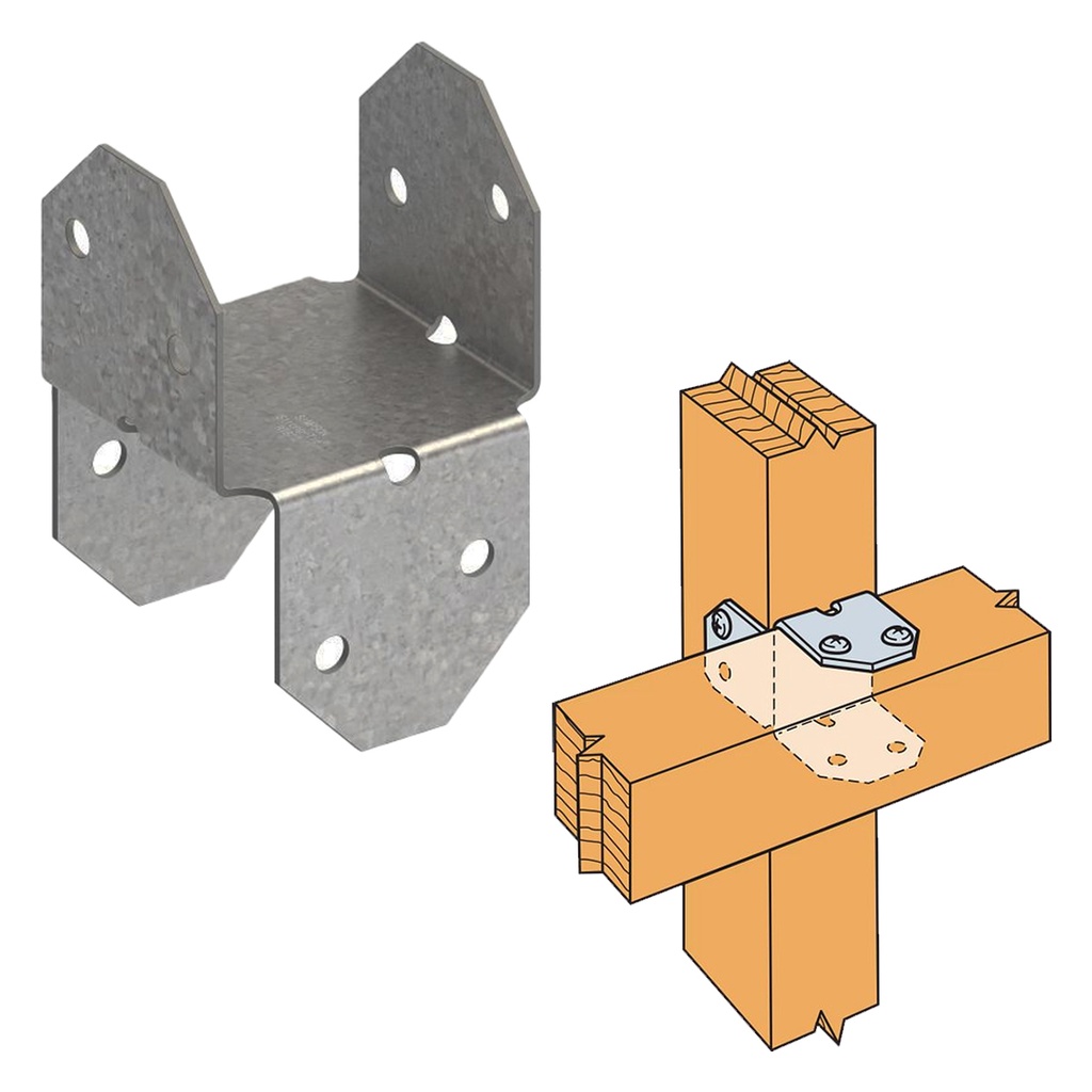 [ANCLAJE116] Simpson Strong-Tie 2 in. H X 2 in. W 20 Ga. Galvanized Steel Rigid Tie Connectors