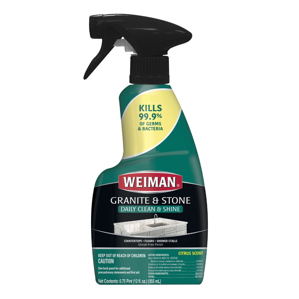 [1397330] Weiman Citrus Scent Granite Cleaner and Polish 12 Oz. Spray
