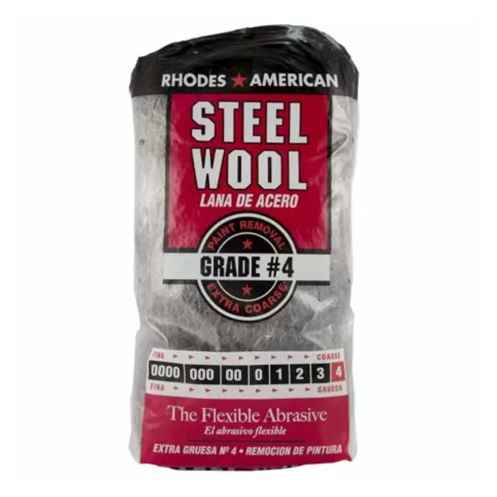 Homax Rhodes American Grade 4 Extra Coarse Heavy-Duty Metal Strands Steel Wool Pad (12-Pack)