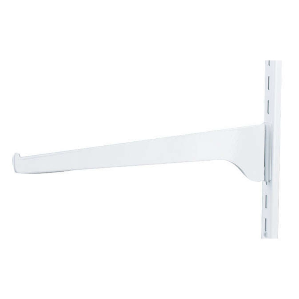 [54043] Knape & Vogt White Steel Regular Duty Bracket 16 Ga. 12 in. L 160 Lb.