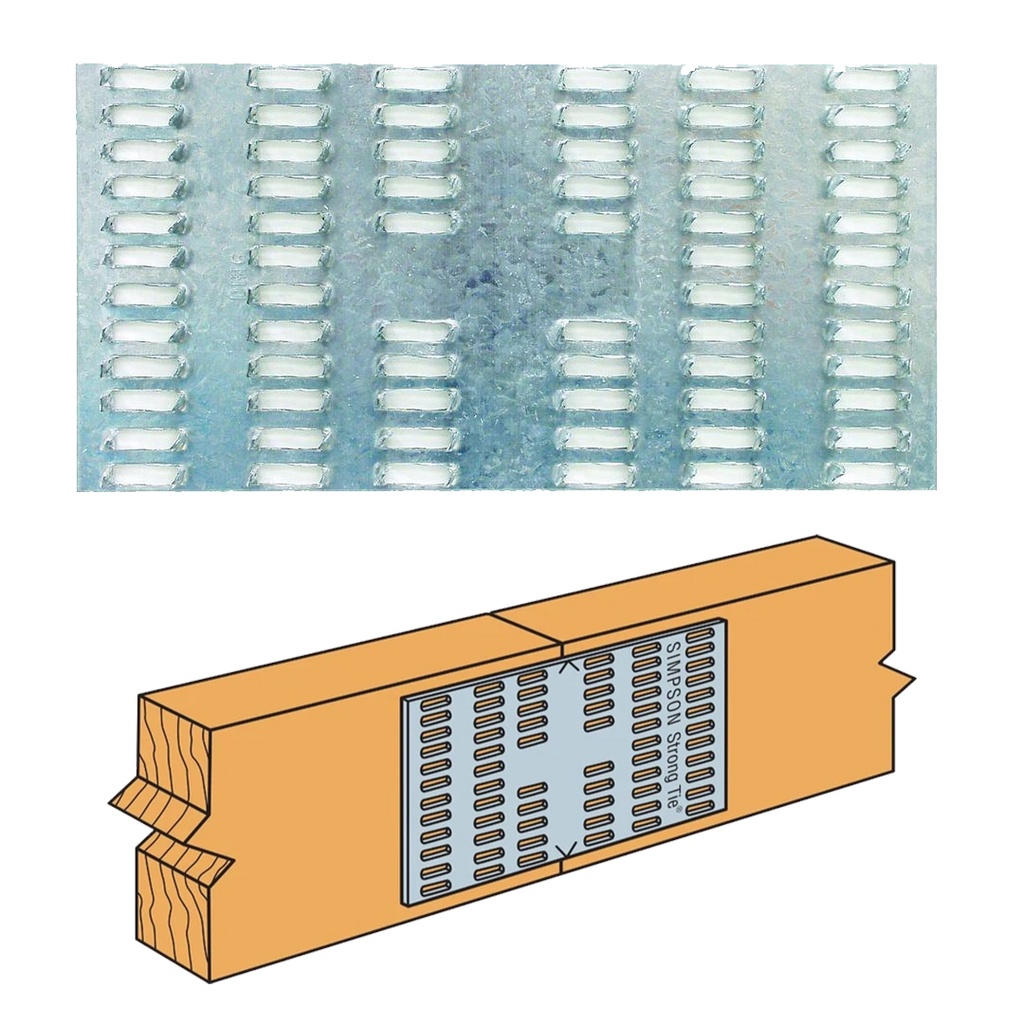 Simpson Strong-Tie 6 in. H X 0.4 in. W X 3 in. L Galvanized Steel Mending Plate