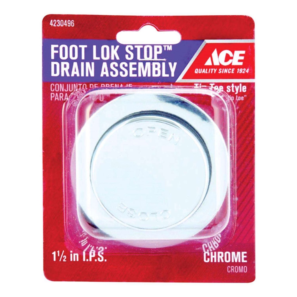 Ace 1-1/2 in. Polished Metal Pop-up Rod