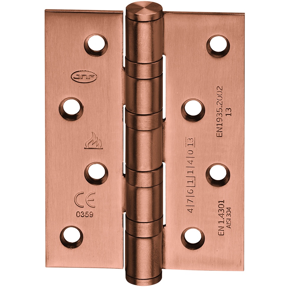 JNF HINGE 4" COPPER COATED SATIN