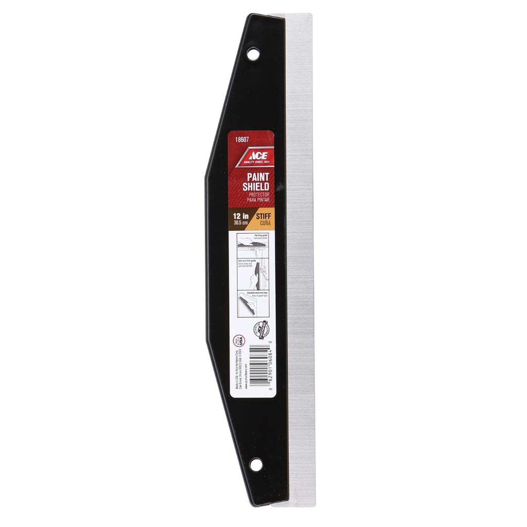 Ace 12 in. L Black Plastic/Steel Paint Shield