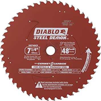 [2194710] Diablo Steel Demon 7-1/4 in. D X 5/8 in. Cermet Metal Saw Blade 48 Teeth 1 Pk
