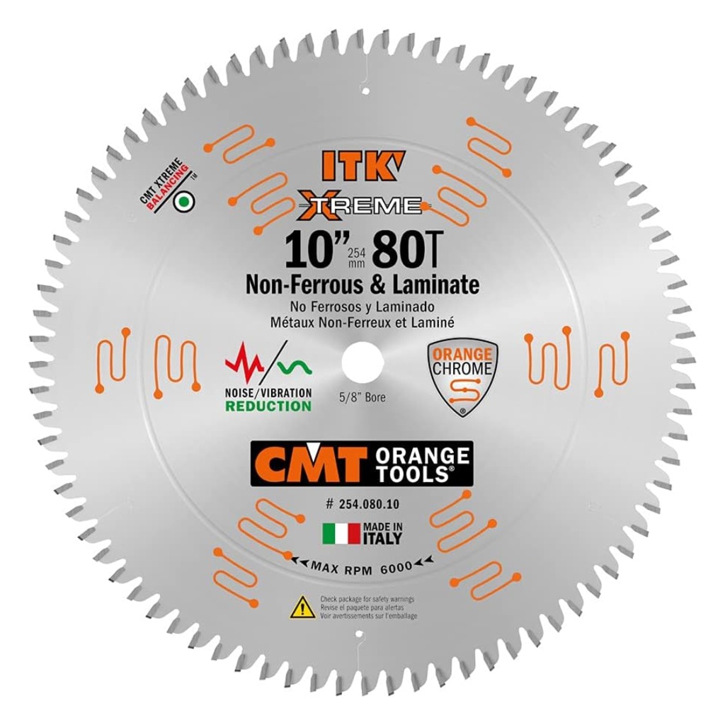 CMT 10in 80T Non-Ferrous Circular Saw Blade - 254.080.10