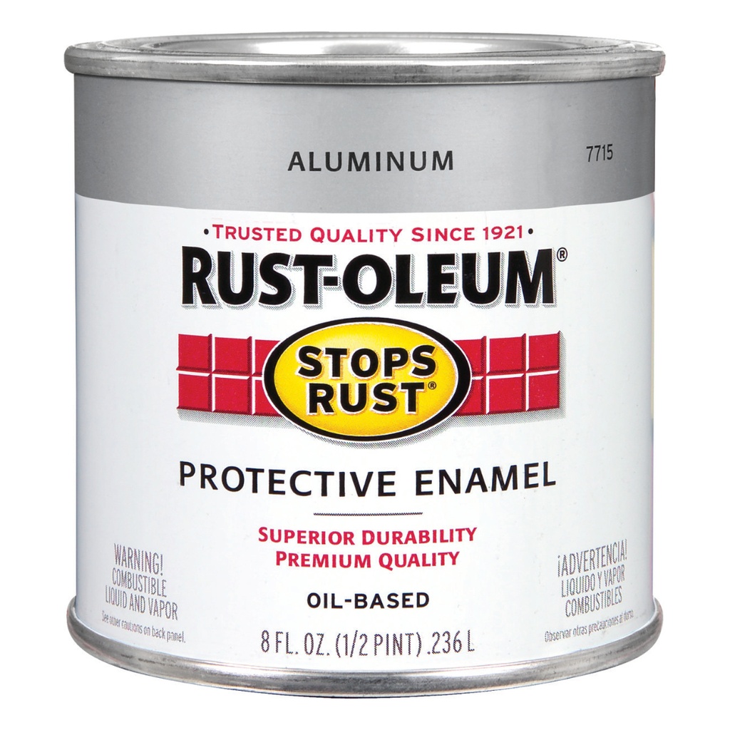 [420007545] Rust-Oleum Stops Rust Gloss Aluminum Protective Enamel 0.5 Pt