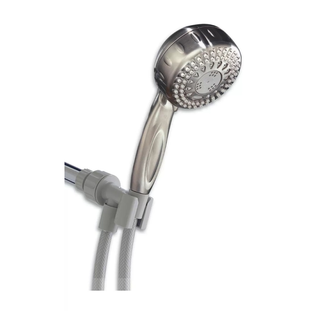 Waterpik PowerSpray Plus Brushed Nickel 5 Settings Handheld Showerhead 1.8 Gpm