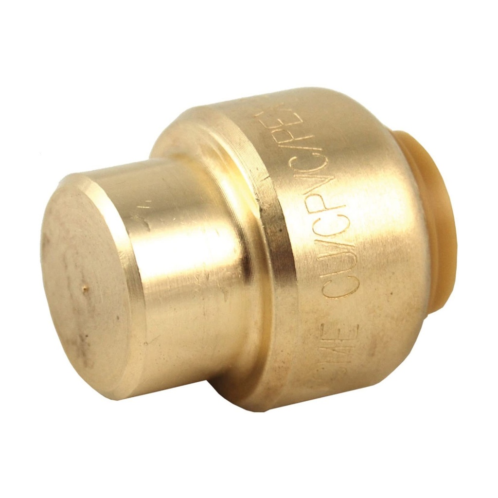 SharkBite Push to Connect 3/8 in. PTC Brass End Stop