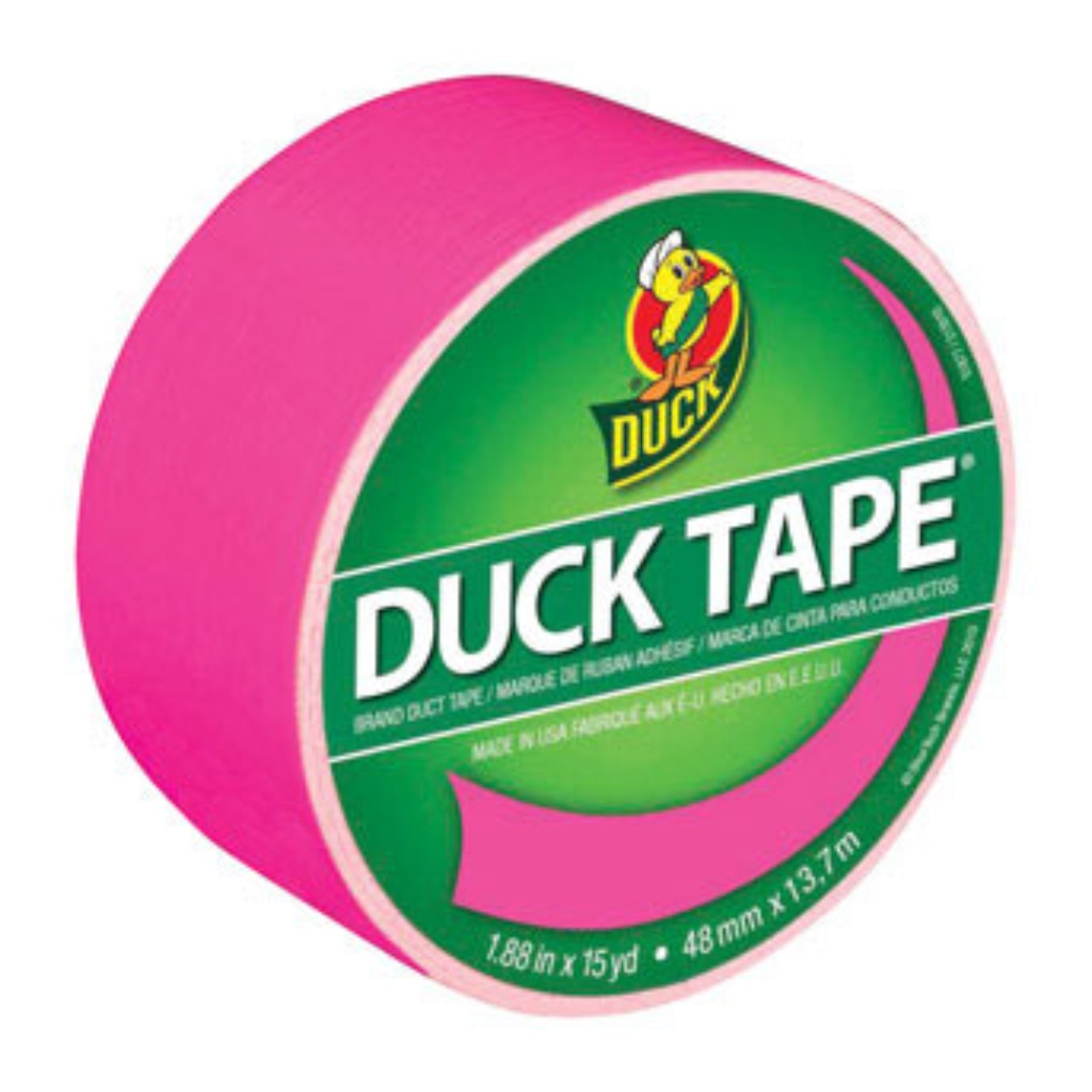Duck 1.88 in. W X 15 Yd L Neon Pink Solid Duct Tape