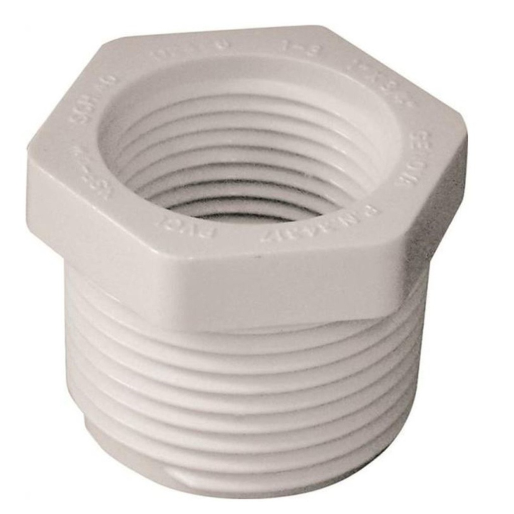 Reducer Bushing, 114 X 1 in, MPT X FPT, PVC, SCH 40 Schedule