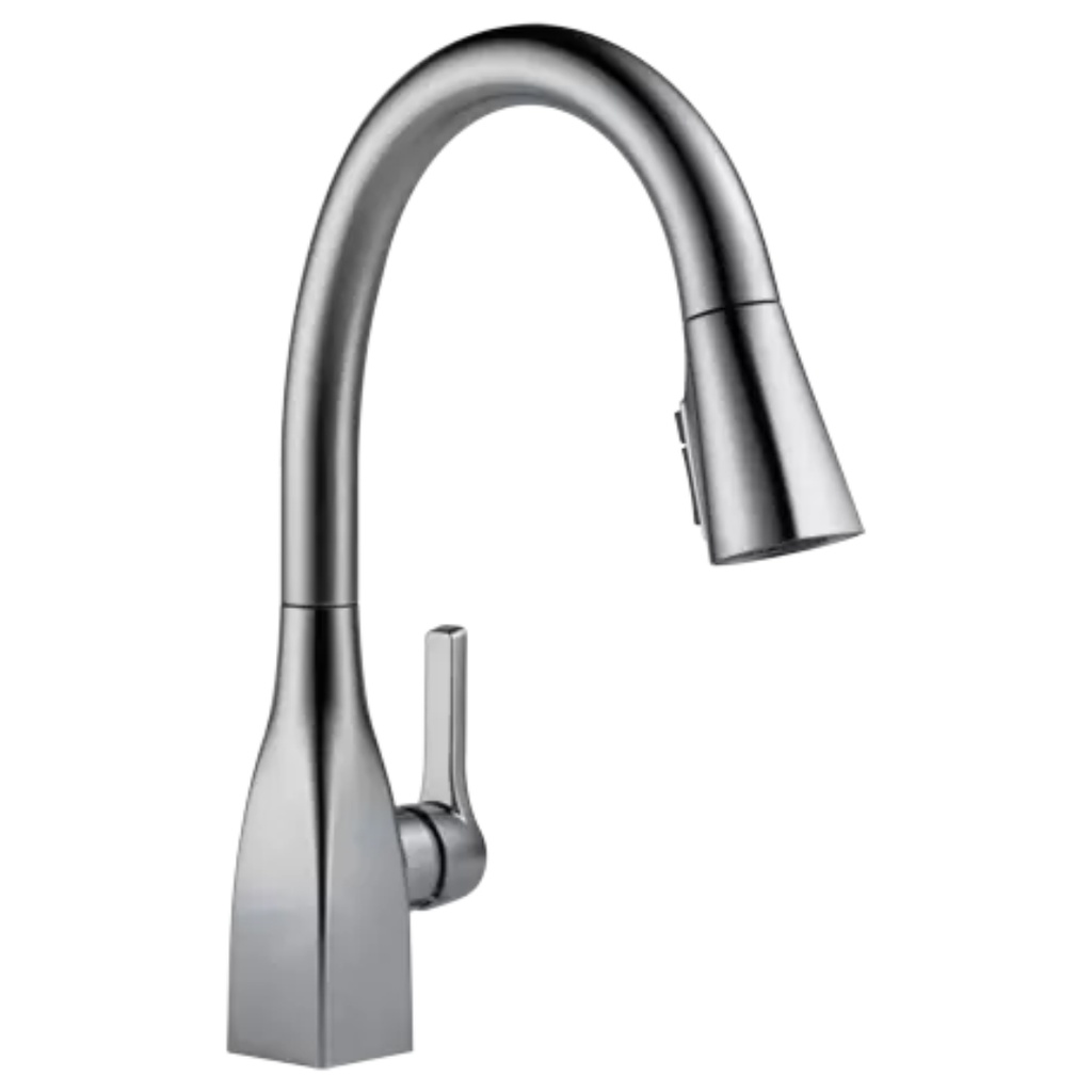 [9183ARDST] Mateo Single-Handle Pull-Down Sprayer Kitchen Faucet with ShieldSpray Technology in Arctic Stainless