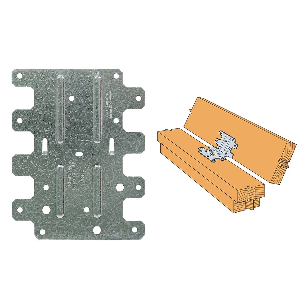 [ANCLAJE114] RBC 4-1/2 in. X 5-3/4 in. Galvanized Roof Boundary Clip